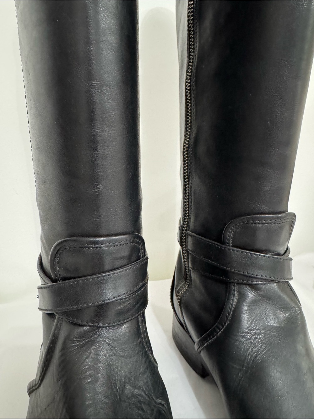 Coach ELM Black Leather Tall Riding Boots SZ 9 - Picture 8 of 13